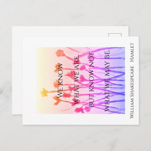 Carte postale Ce que nous pouvons être (Hamlet) (Devant / Derrière)