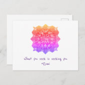 Carte Postale Ce que vous cherchez est de vous chercher. (Devant / Derrière)