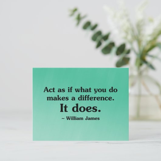 Carte Postale Ce que vous faites peut faire une différence (Debout devant)