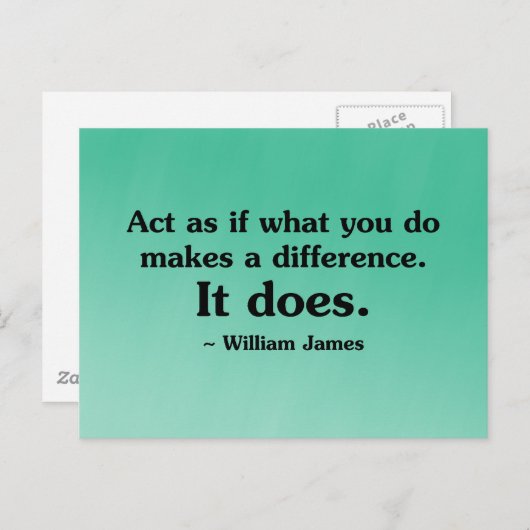 Carte Postale Ce que vous faites peut faire une différence (Devant / Derrière)
