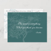 Carte Postale Ce que vous pensez devenir Citation - Bouddha Post (Devant / Derrière)