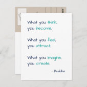Carte Postale Ce que vous pensez devenir Sage Vie Sagesse Citati (Devant / Derrière)