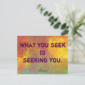 Carte Postale Ce que vous recherchez la typographie des citation (Debout devant)