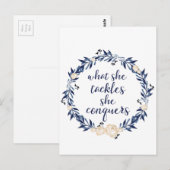 Carte Postale Ce Qu'Elle Traite Elle Conquiert (Devant / Derrière)