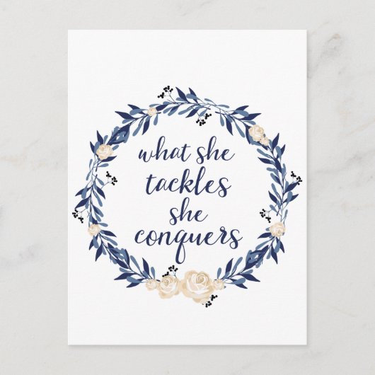 Carte Postale Ce Qu'Elle Traite Elle Conquiert (Devant)