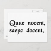 Carte Postale Ce qui fait mal, instruit souvent. (Devant / Derrière)