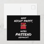 Carte Postale Ce Qui Ne Convient Pas Est Fait Pour S'Adapter (Devant / Derrière)