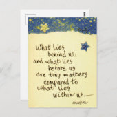 Carte Postale Ce qui se cache derrière nous...dire note de dessi (Devant / Derrière)