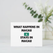 Carte Postale Ce Qui Se Passe À MACAU Y Reste (Debout devant)