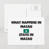 Carte Postale Ce Qui Se Passe À MACAU Y Reste (Devant / Derrière)
