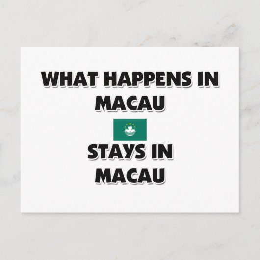 Carte Postale Ce Qui Se Passe À MACAU Y Reste (Devant)
