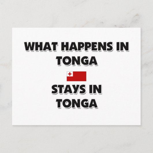 Carte Postale Ce Qui Se Passe À TONGA Reste Là (Devant)