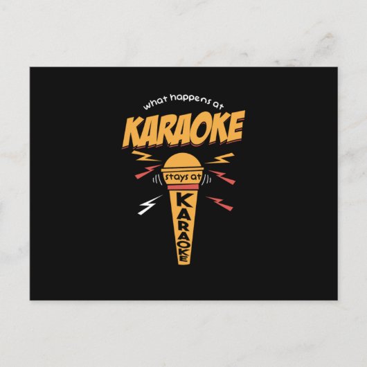 Carte Postale Ce Qui Se Passe Au Karaoke Séjourne Au Cadeau Kara (Devant)