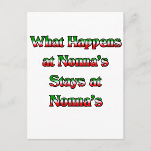 Carte Postale Ce qui se passe chez Nonna's, Stays at Nonna's