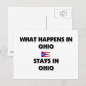 Carte Postale Ce Qui Se Passe Dans OHIO Reste Là (Devant / Derrière)