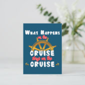 Carte Postale Ce qui s'est passé sur la croisière reste sur la c (Debout devant)