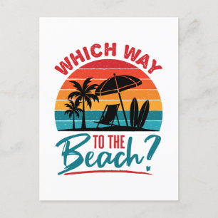 Carte Postale Ce qui va à la plage mignonne Summer Beach Lover