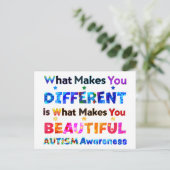 Carte Postale Ce qui vous différencie est magnifique (Debout devant)