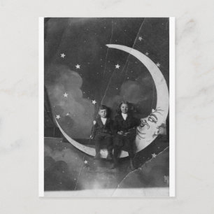 Carte Postale Ce soir, ce soir, nous sommes au-dessus de la lune