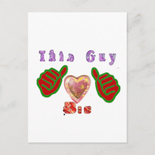 Carte Postale Ce type adore l'impression d'art de gros cadeaux