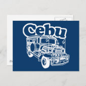 Carte Postale Cebu Jeepney (Devant / Derrière)