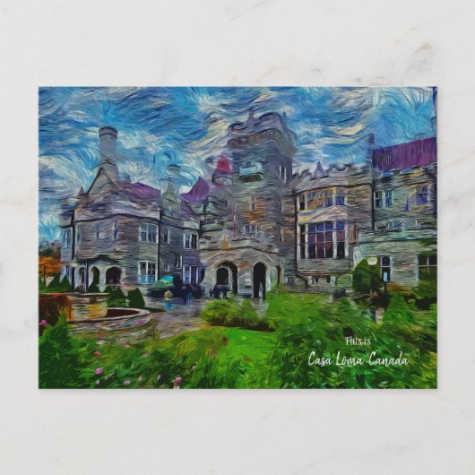 Carte Postale Ceci est Casa Loma, Toronto, Canada (Devant)
