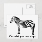 Carte Postale Ceci n'est pas une Stripe (Devant / Derrière)