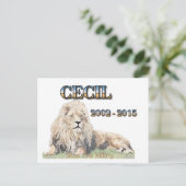 Carte Postale Cecil Le Lion (Debout devant)