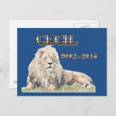 Carte Postale Cecil Le Lion (Devant / Derrière)