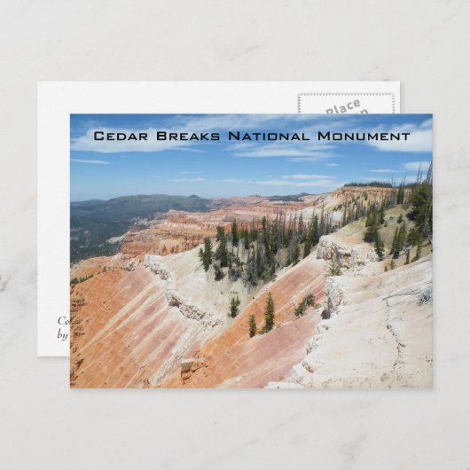 Carte Postale Cedar Breaks Monument National (Devant / Derrière)