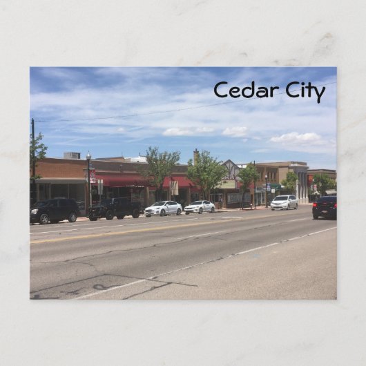 Carte Postale Cedar City (Devant)