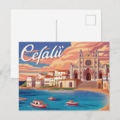 Carte Postale Cefalu, Sicile, Italie (Devant / Derrière)