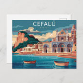 Carte Postale Cefalu, Sicile, Italie (Devant / Derrière)
