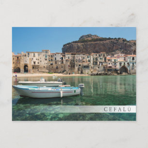 Carte Postale Cefalu town in Sicily