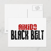 Carte Postale Ceinture noire Aikido (Devant / Derrière)