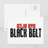 Carte Postale Ceinture noire Goju Ryu (Devant / Derrière)