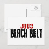 Carte Postale Ceinture noire Judo (Devant / Derrière)
