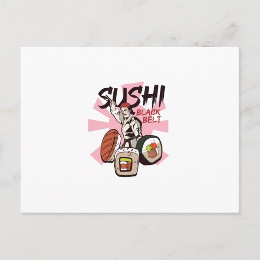 Carte Postale Ceinture noire Sushi (Devant)