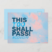 Carte Postale Cela aussi passera ! Covid19 (Devant / Derrière)