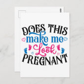 Carte Postale Cela Me Fait-Il Avoir L'Air Enceinte ? (Devant / Derrière)