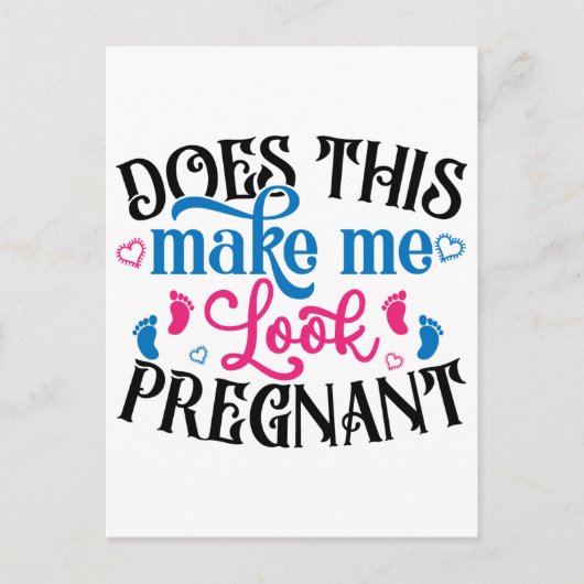 Carte Postale Cela Me Fait-Il Avoir L'Air Enceinte ? (Devant)