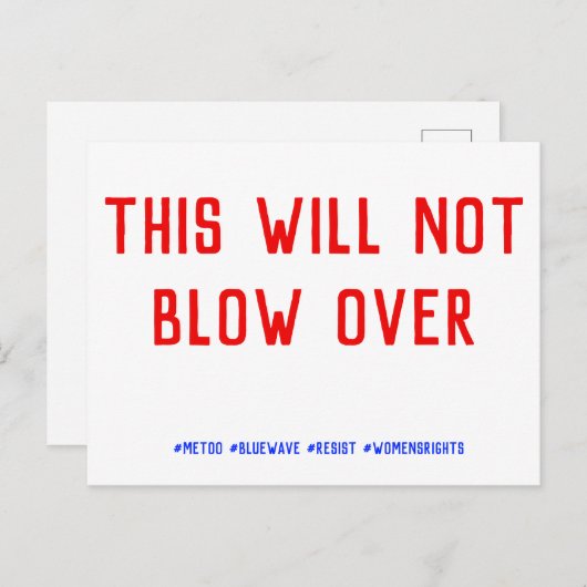 Carte Postale Cela Ne Fera Pas De Recul (Devant / Derrière)