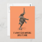 Carte Postale cela semble toujours impossible tant que ce n'est  (Devant / Derrière)