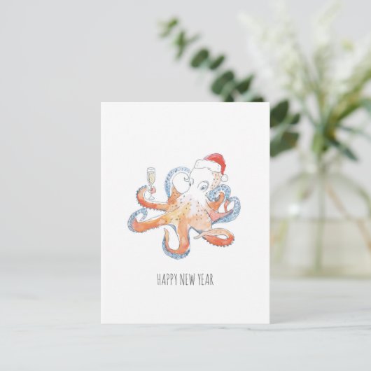Carte postale "Celebrating octopus" (Debout devant)