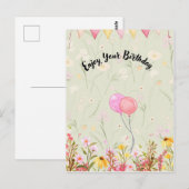 Carte Postale Célébration d'anniversaire (Devant / Derrière)