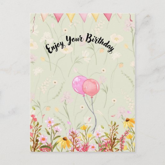 Carte Postale Célébration d'anniversaire (Devant)