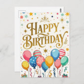 Carte Postale Célébration d'anniversaire (Devant / Derrière)