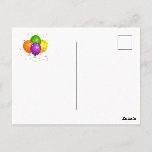 Carte Postale Célébration d'anniversaire (Dos)