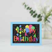 Carte Postale Célébration d'anniversaire. C'est l'heure de la fê (Debout devant)