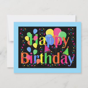 Carte Postale Célébration d'anniversaire. C'est l'heure de la fê